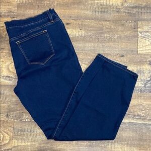 J. Crew size 33 Women's Straight Leg‎ Jeans - Deep Blue stretch curvy